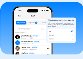 Role-based access controls in the SOVA app